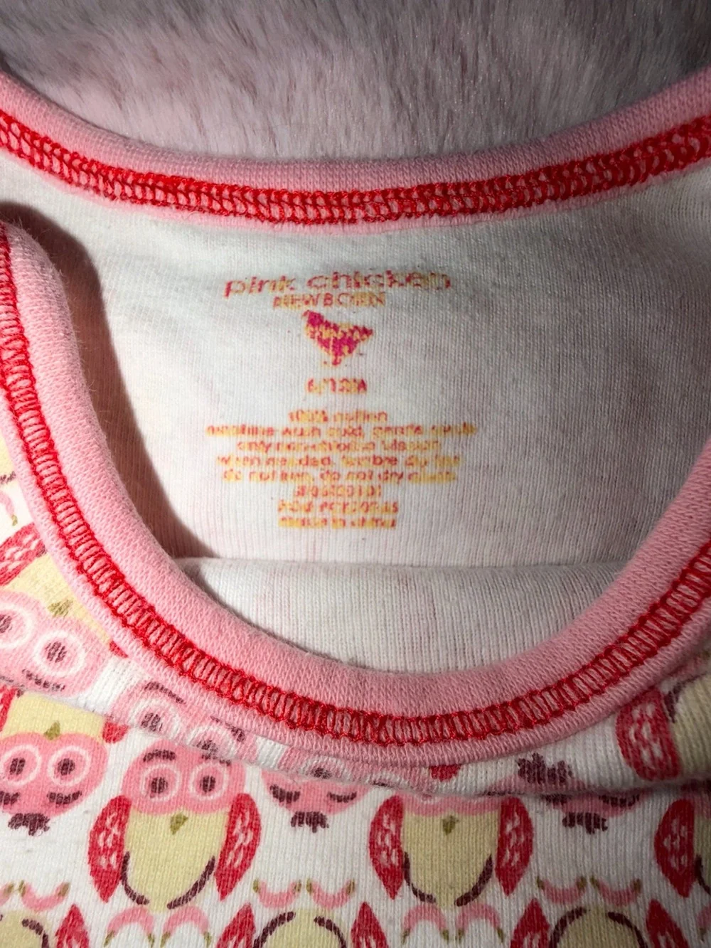 Pink Chicken Pink Owl Print Baby Footless Romper - Pink & White